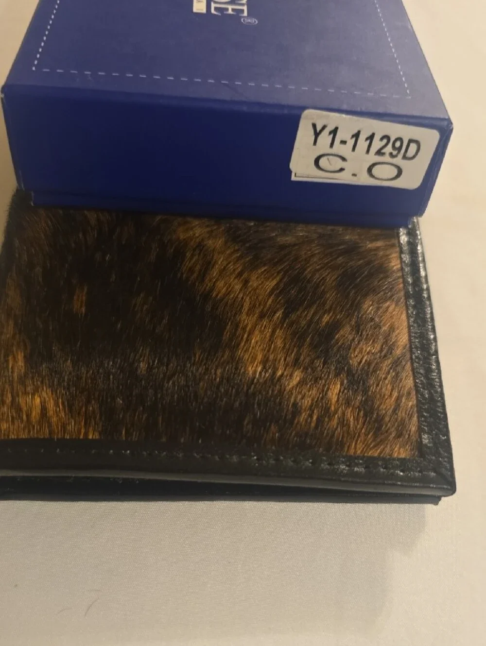 HORSE IMPERIAL Brand Brown & Black Haircalf Bifold Wallet